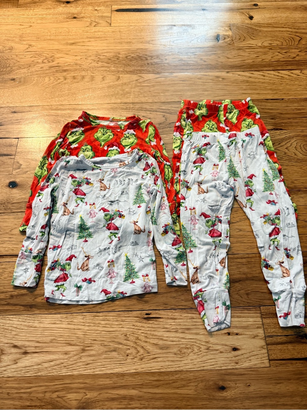 Posh Peanut Red, Green & White Grinch Holiday Pajama Set